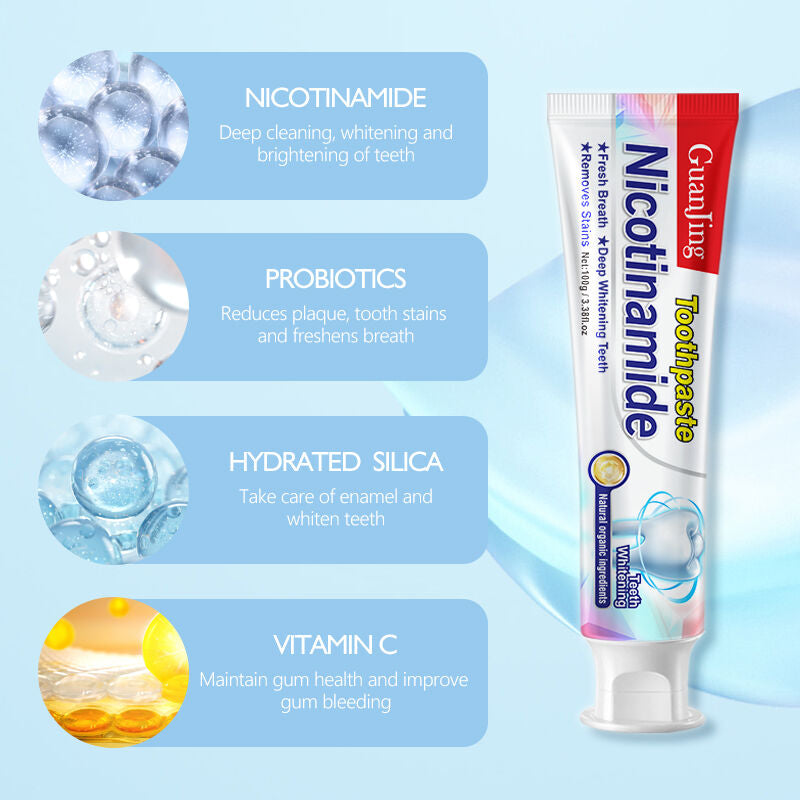Nicotinamide Toothpaste for Deep Teeth Whitening