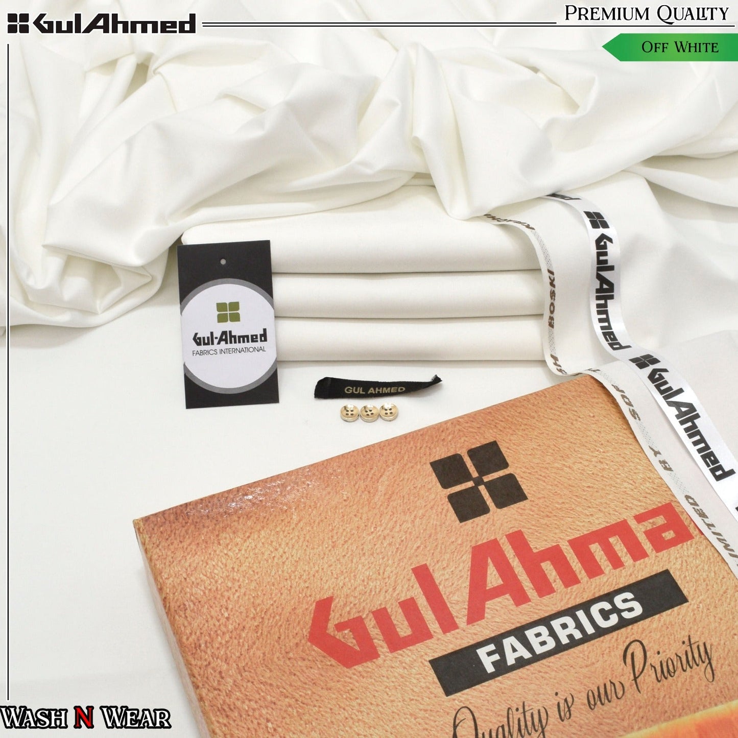 "Gul Ahmed" 4 Season Premium Wash n Wear Suit for Men's - GA06