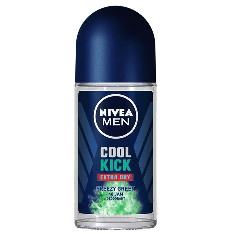 Nivea Men Cool Kick Extra Dry Freezy Green Deodorant Roll on 50ml