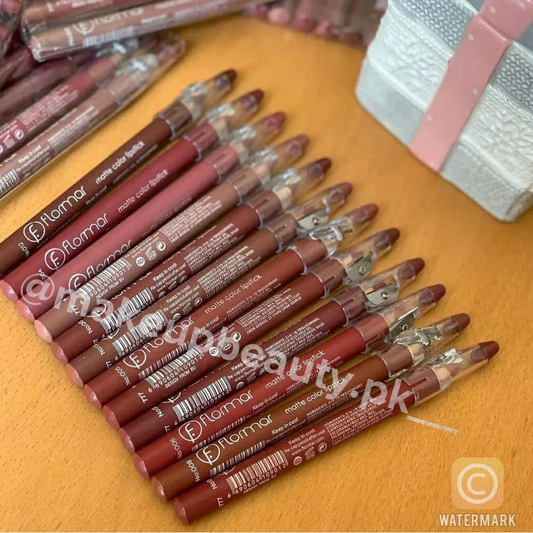 Flormar colorful nude lip pencils pack of 12