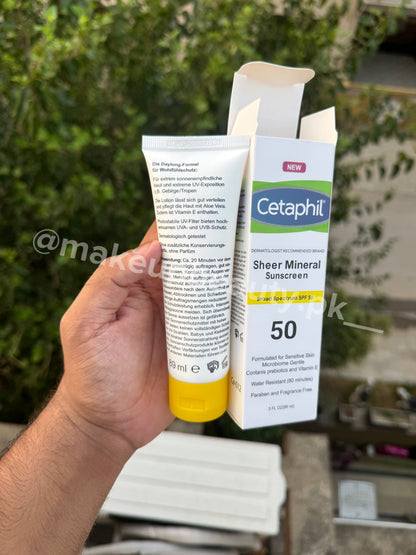 Cetaphil Sun SPF 50 Sheer Mineral Sunscreen 89 ML ☀️