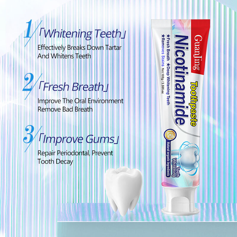 Nicotinamide Toothpaste for Deep Teeth Whitening