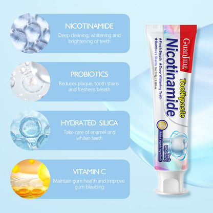 Nicotinamide Toothpaste for Deep Teeth Whitening