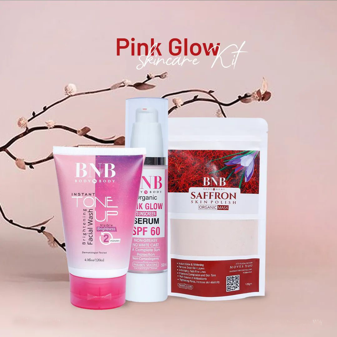 Pink Skin Care Glow Kit 3 in 1