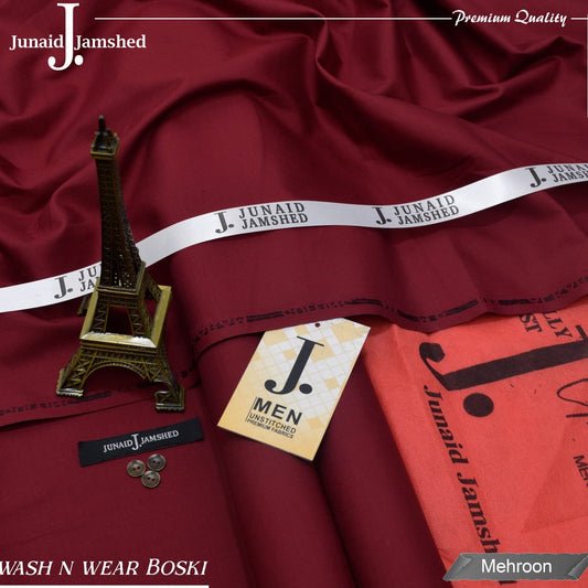 J. Unstitched Wash n Wear Suit for Men's-J19