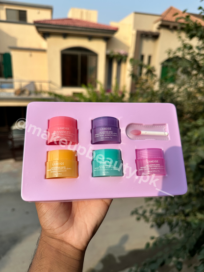 Laneige 5 in 1 Different lip sleeping masks with Premium Box Packaging and Spatula 😍✨.
