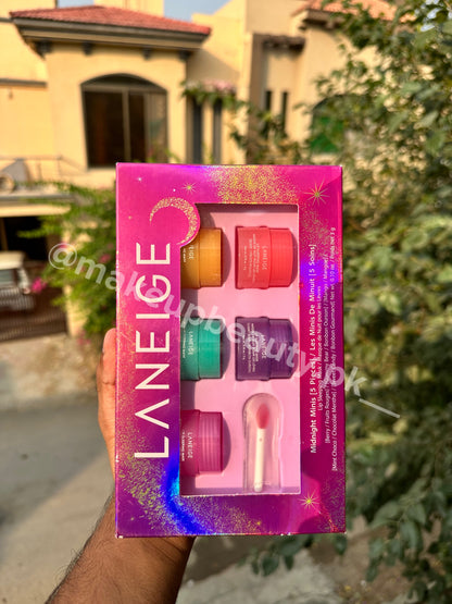 Laneige 5 in 1 Different lip sleeping masks with Premium Box Packaging and Spatula 😍✨.