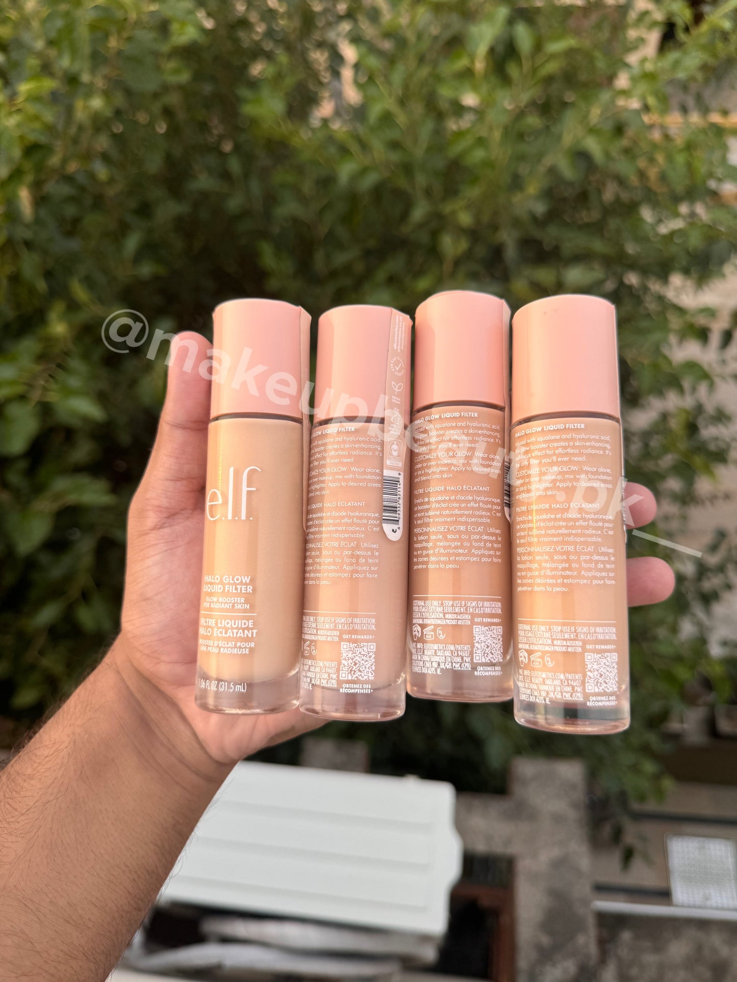 Elf Halo Glow Liquid Filter Flundation 31.5 ML each.