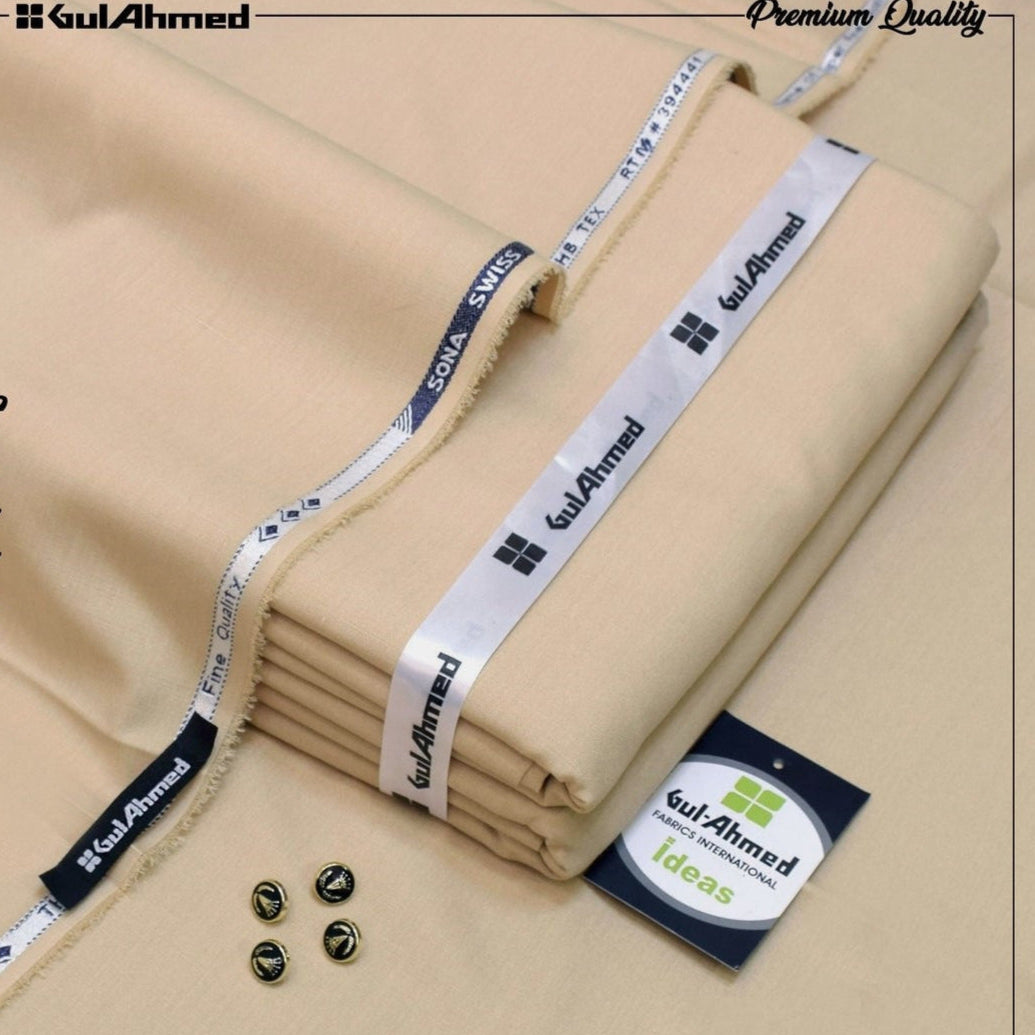 "Gul Ahmed" 4 Season Premium  Wash n Wear Suit for Men's - GA01