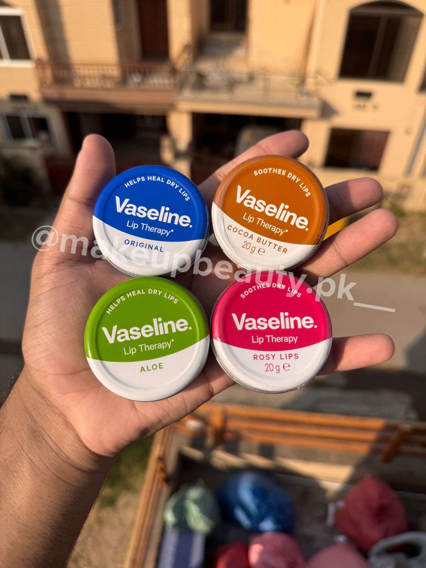 Vaseline Lip Therapy Balms 20 grams each.