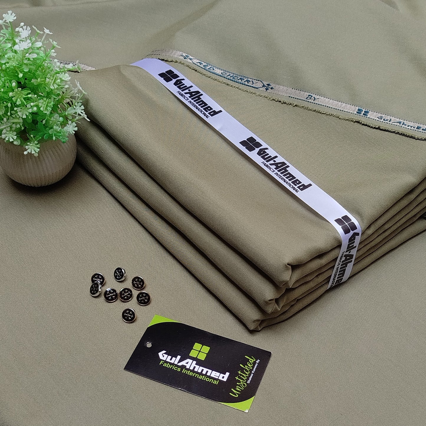 "Gul Ahmed" 4 Season Premium Wash n Wear Suit for Men's - GA02