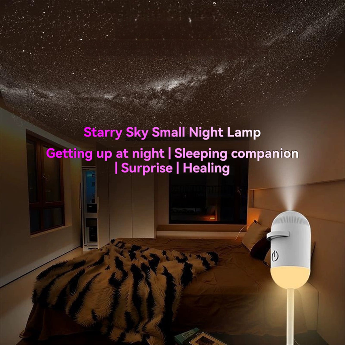 2 in 1 Galaxy Projector Night Light for Bedroom Sleep Decoration