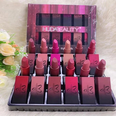 Huda Beauty Matte Lipstick Set (12 Pcs)