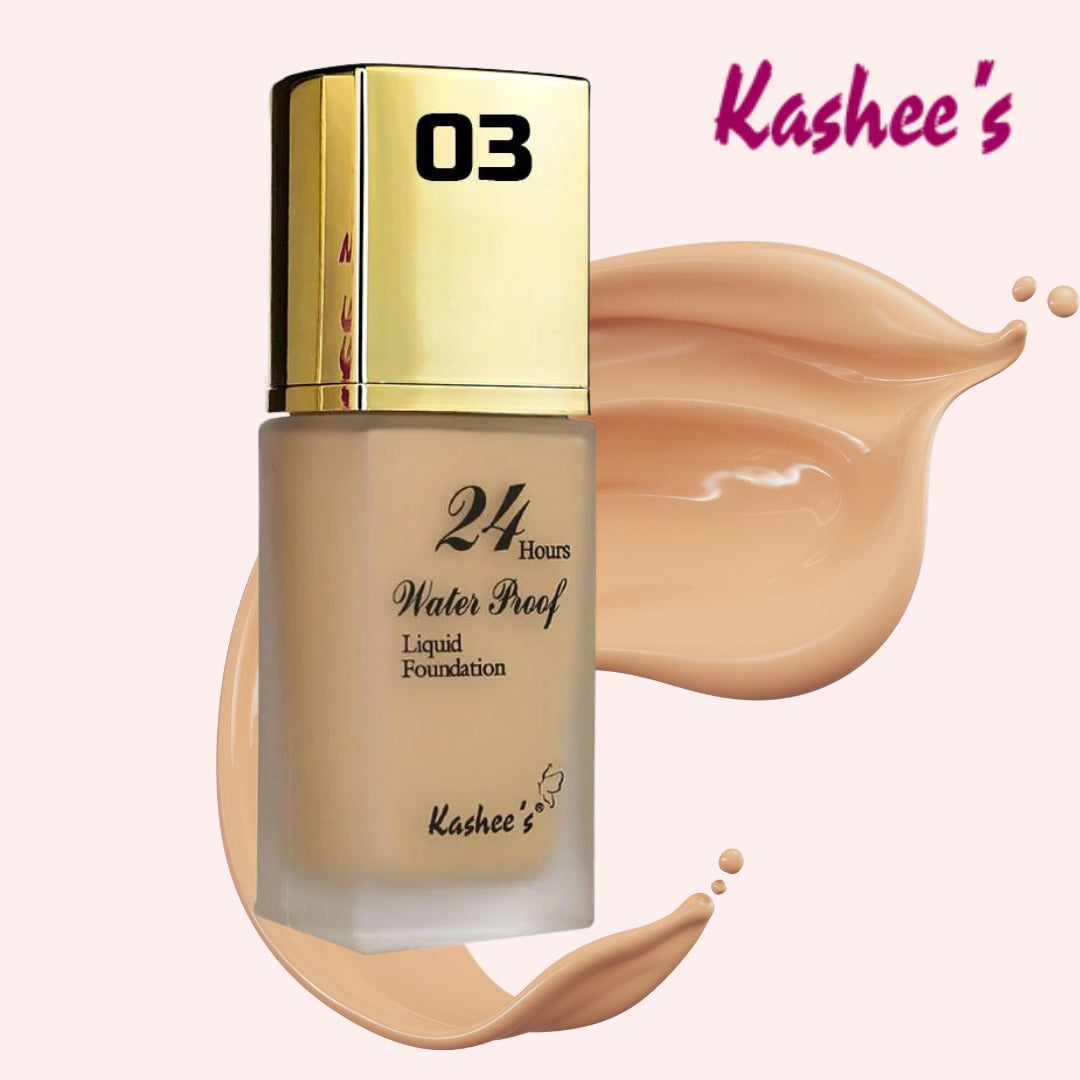 Kashee's Waterproof liquid Foundation 24 hours Eventone High Coverage